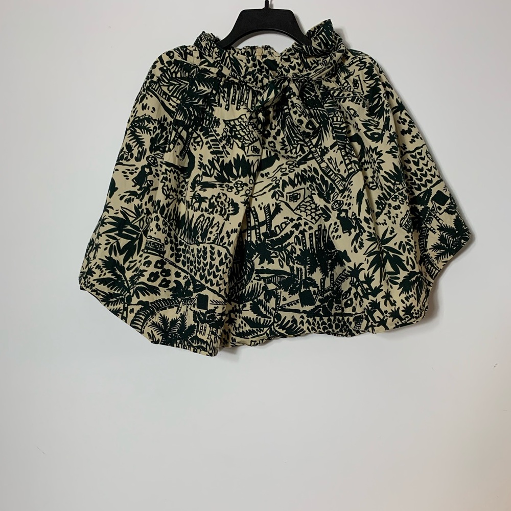 Anthropologie (brand is Corey Lynn Calter) graffiti style skirt with bow